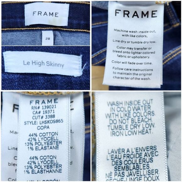 ☔️🔸️Frame Blue Le High Skinny Leg Jeans Size 6/28 - Picture 12 of 14